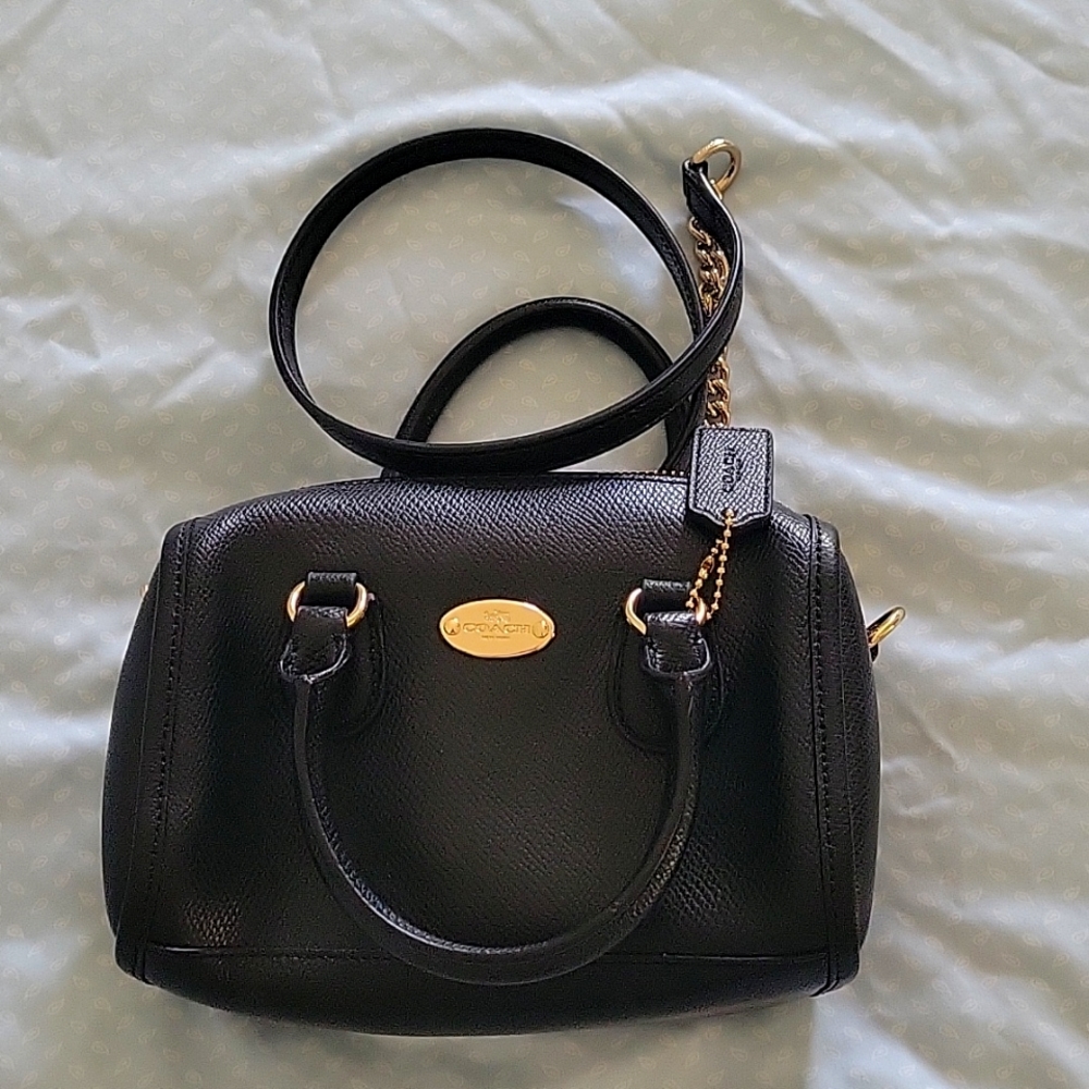 Black coach mini bag